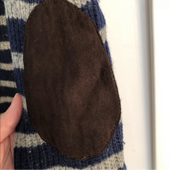 Madewell XS striped sweater elbow patches wool - Picture 6 of 10